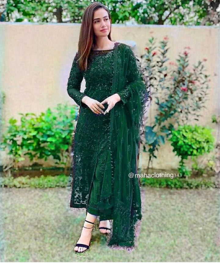 Maryam Hussain Net Suit-Replica Suits-Replica Zone