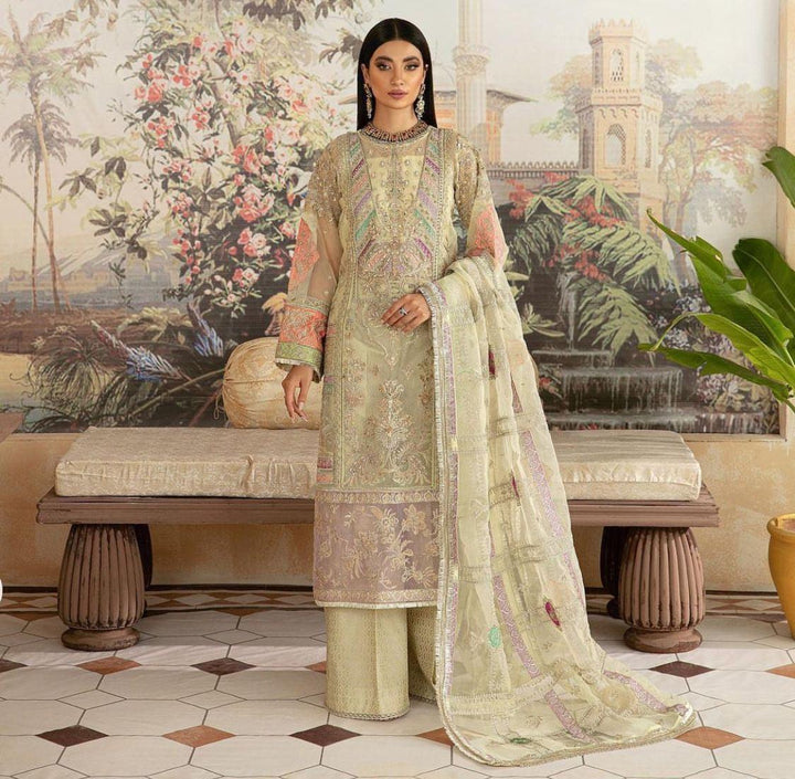 Maryam Hussain Organza Suit-Replica Suits-Replica Zone