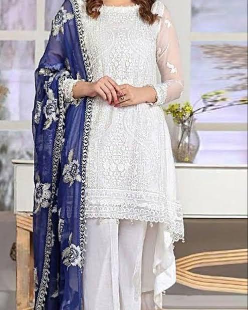 Maryams Chiffon Suit-Replica Suits-Replica Zone