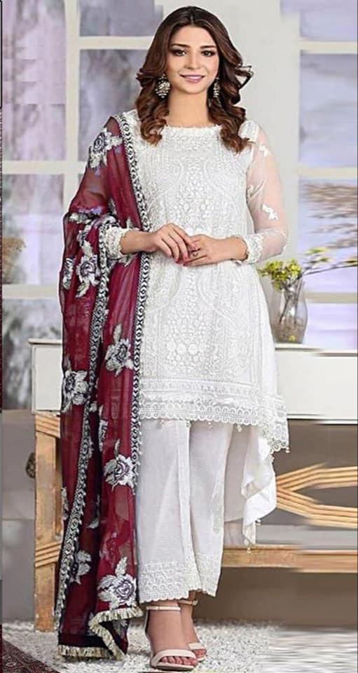 Maryams Chiffon Suit-Replica Suits-Replica Zone