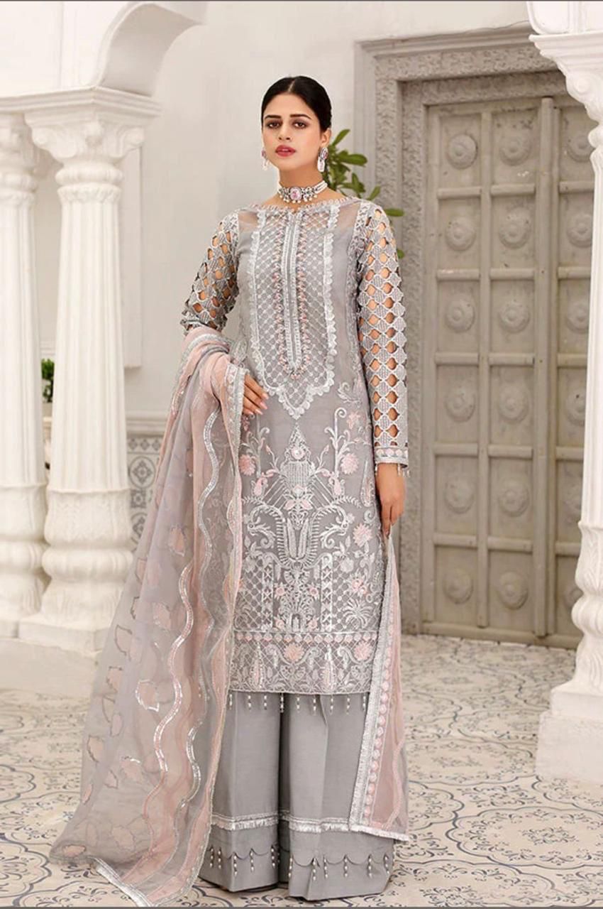 Maryams Organza Suit-Replica Suits-Replica Zone