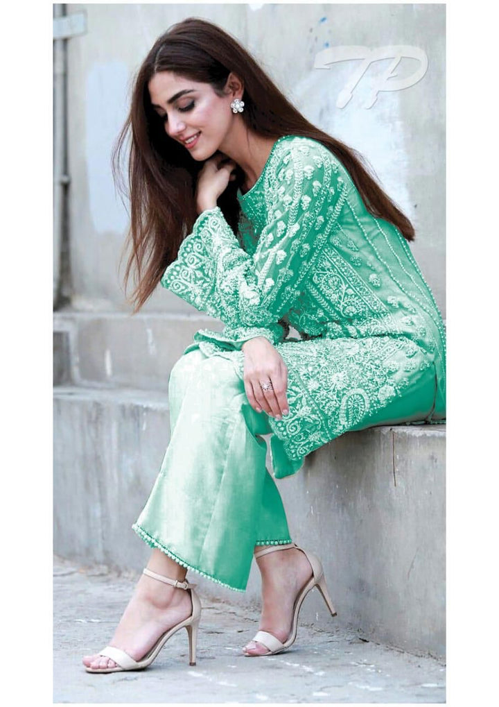 Maya Ali Organza Suit-Replica Suits-Replica Zone