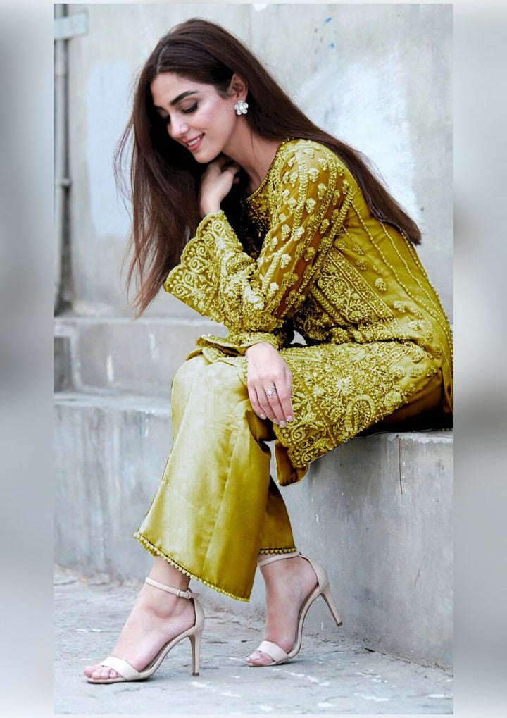 Maya Ali Organza Suit-Replica Suits-Replica Zone