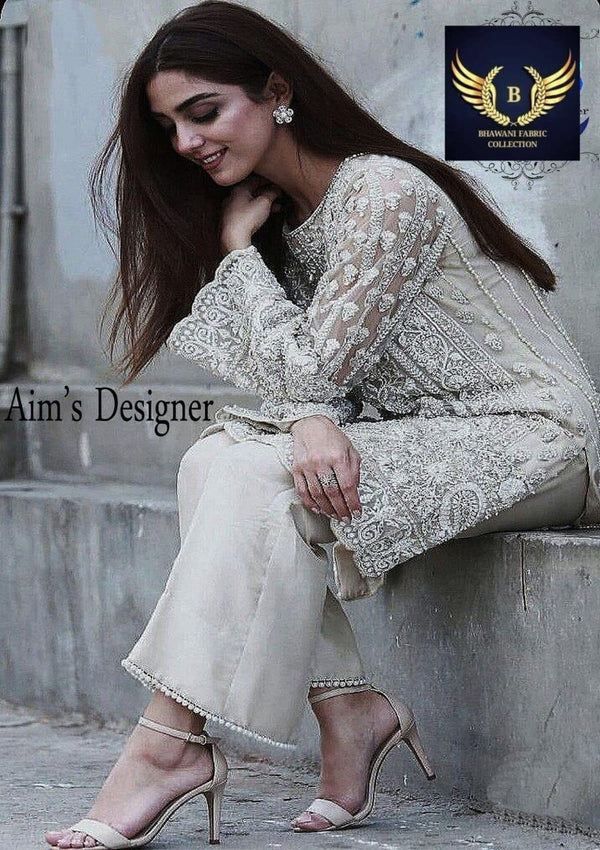 Maya Ali Organza Suit-Replica Suits-Replica Zone