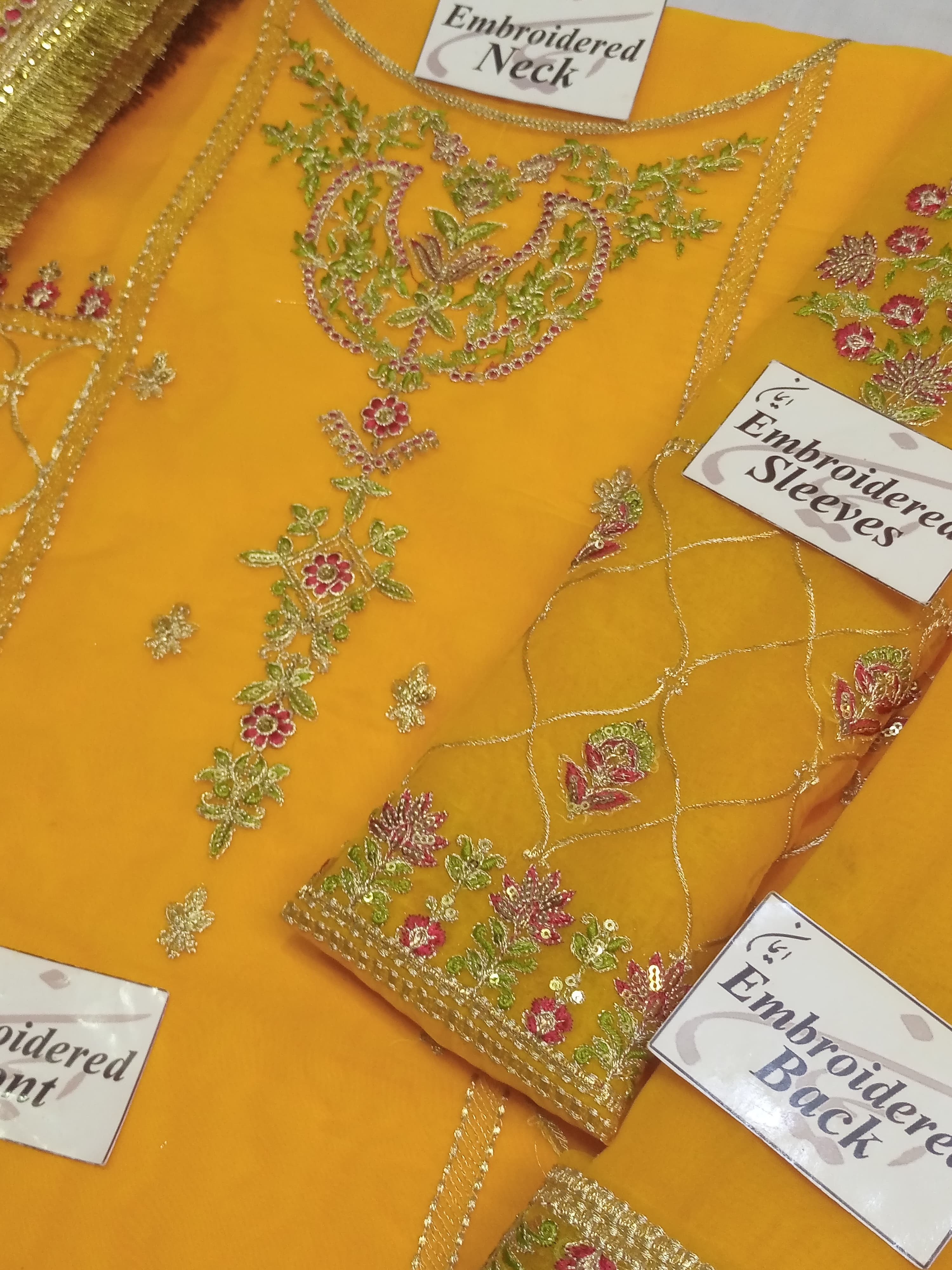 Mohsin Naveed-Yellow-Organza-Replica Zone