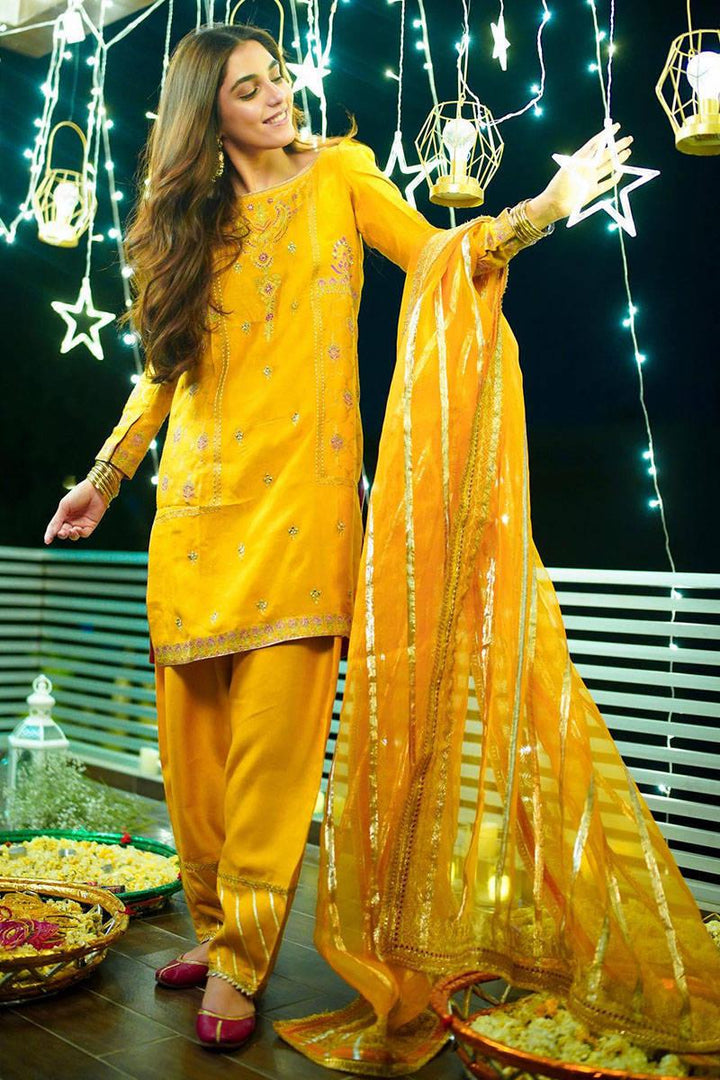 Maya Ali Organza Suit-Replica Suits-Replica Zone