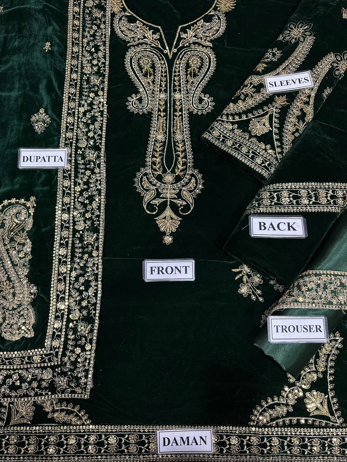 Mina Hassan Velvet Suit-Replica Suits-Replica Zone