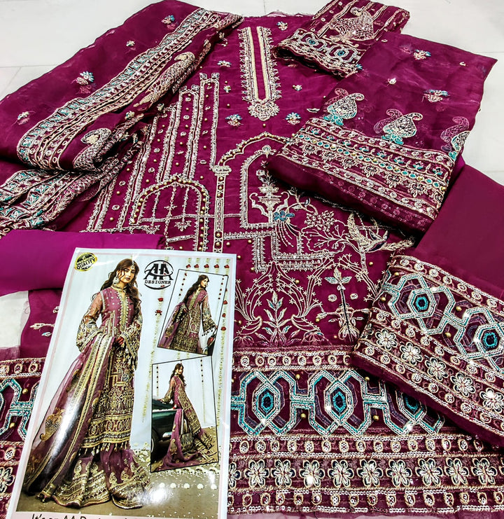 Mohsin Naveed Organza Bridal Suit-Bridal Suits-Replica Zone