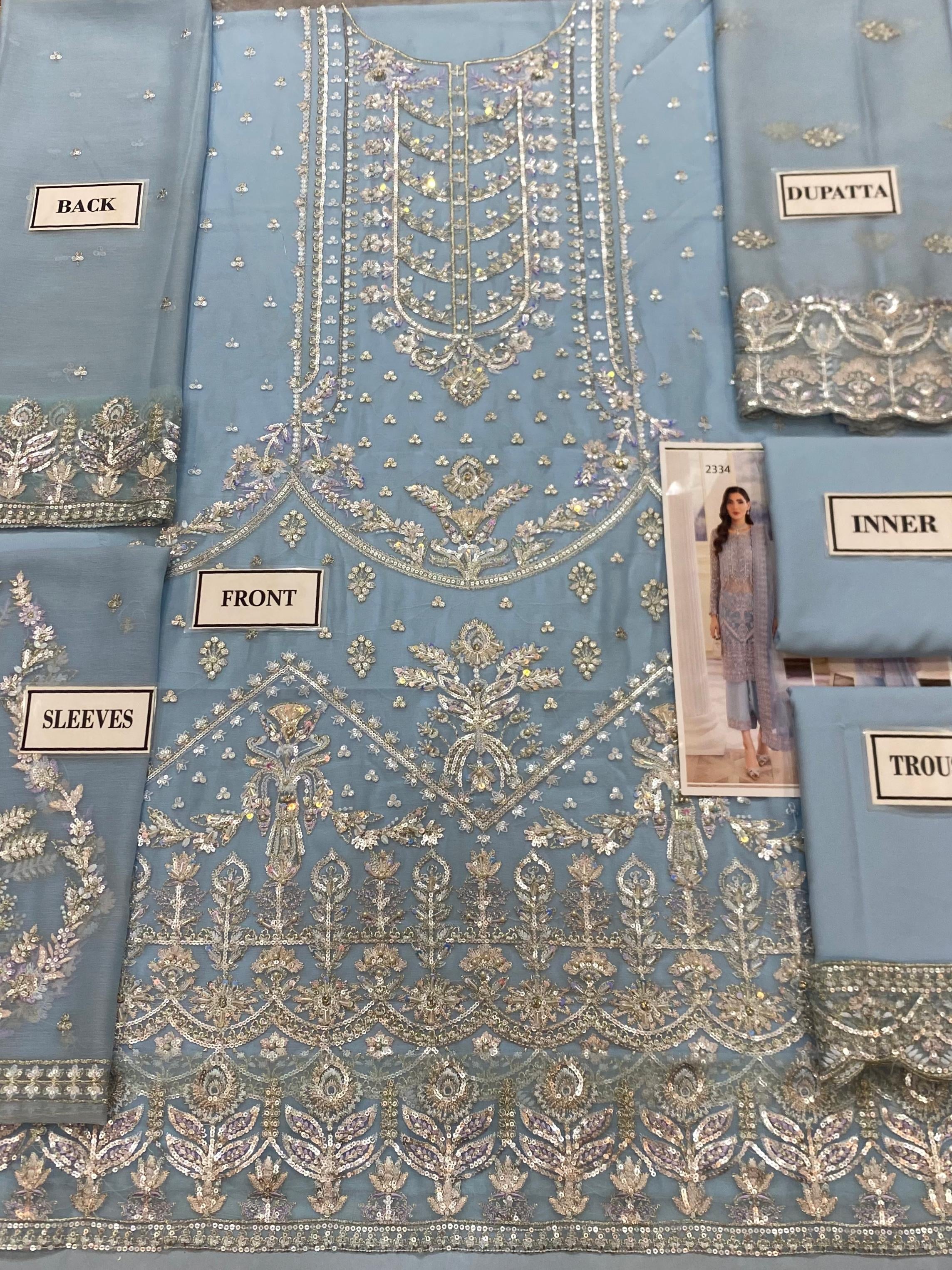 Mushq Chiffon Suit-Replica Suits-Replica Zone