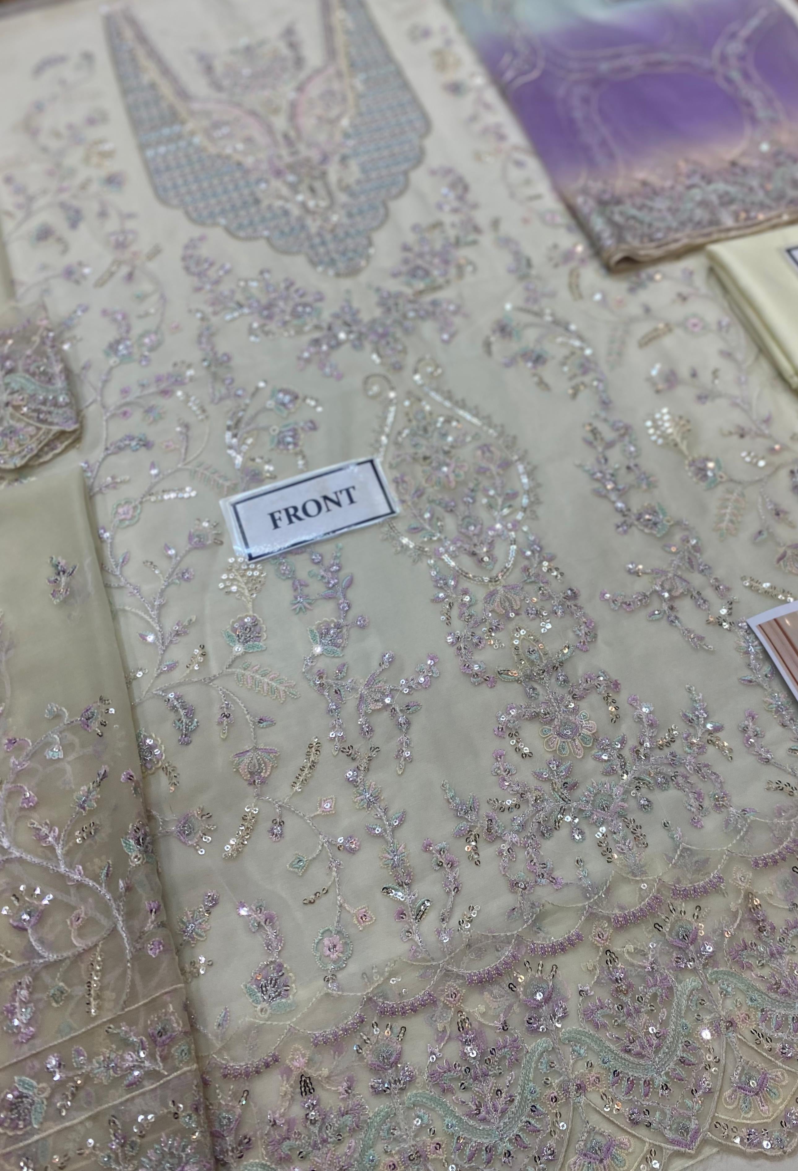 Mushq Chiffon Suit-Replica Suits-Replica Zone