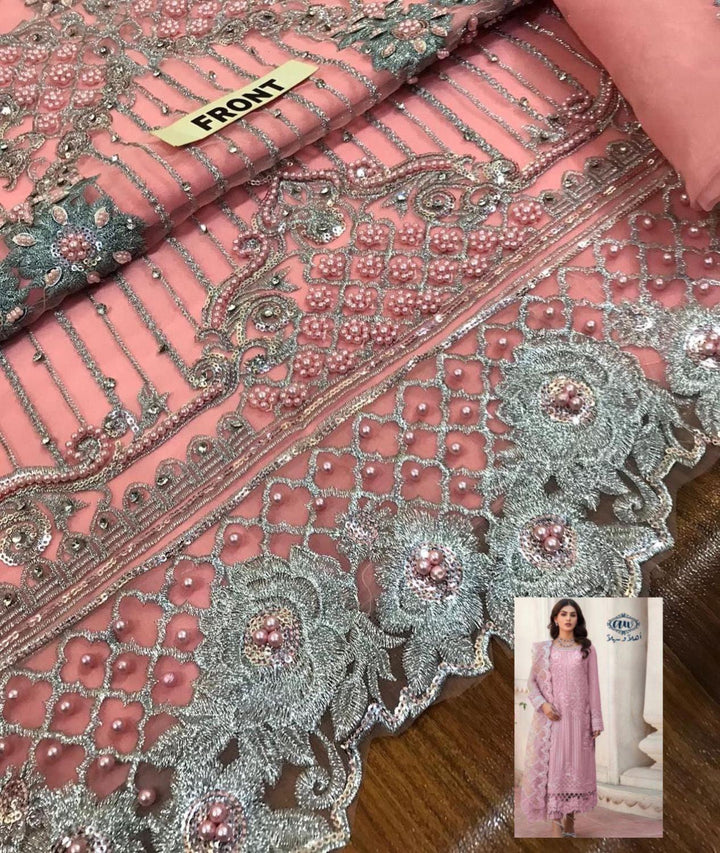 Mushq Organza Suit-Replica Suits-Replica Zone