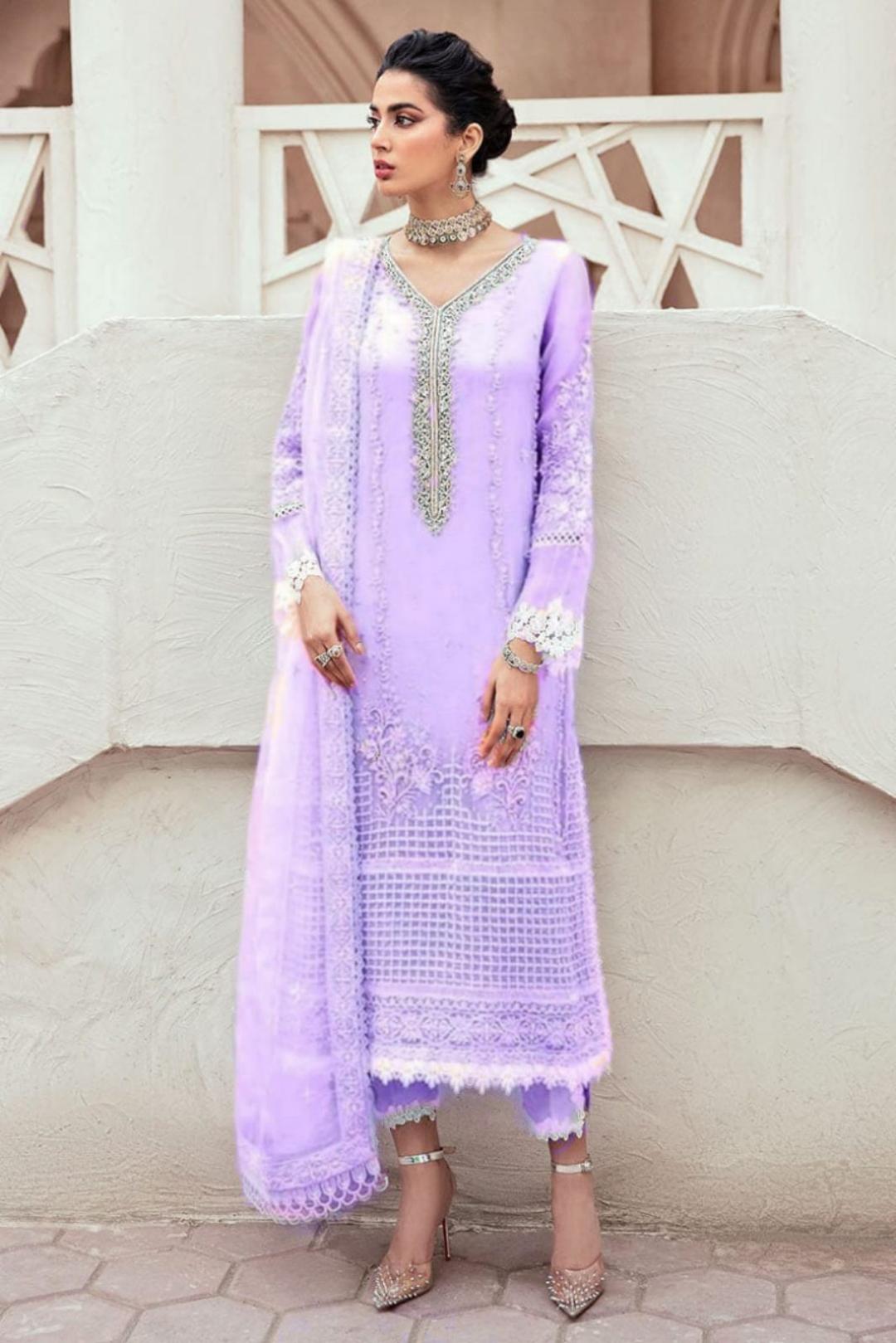 Mushq Organza Suit-Replica Suits-Replica Zone