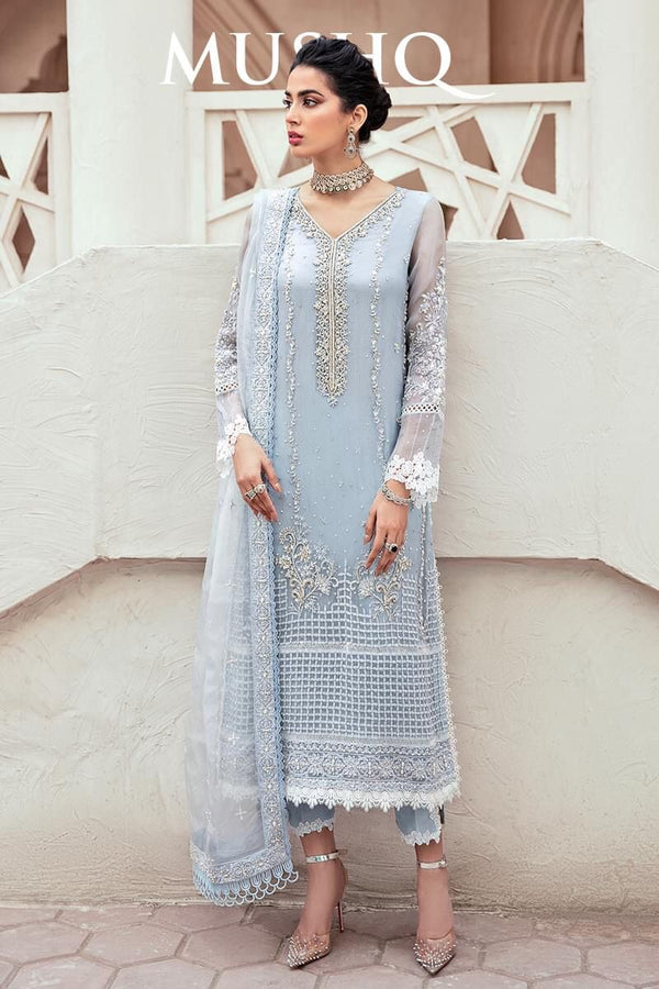 Mushq Organza Suit-Replica Suits-Replica Zone