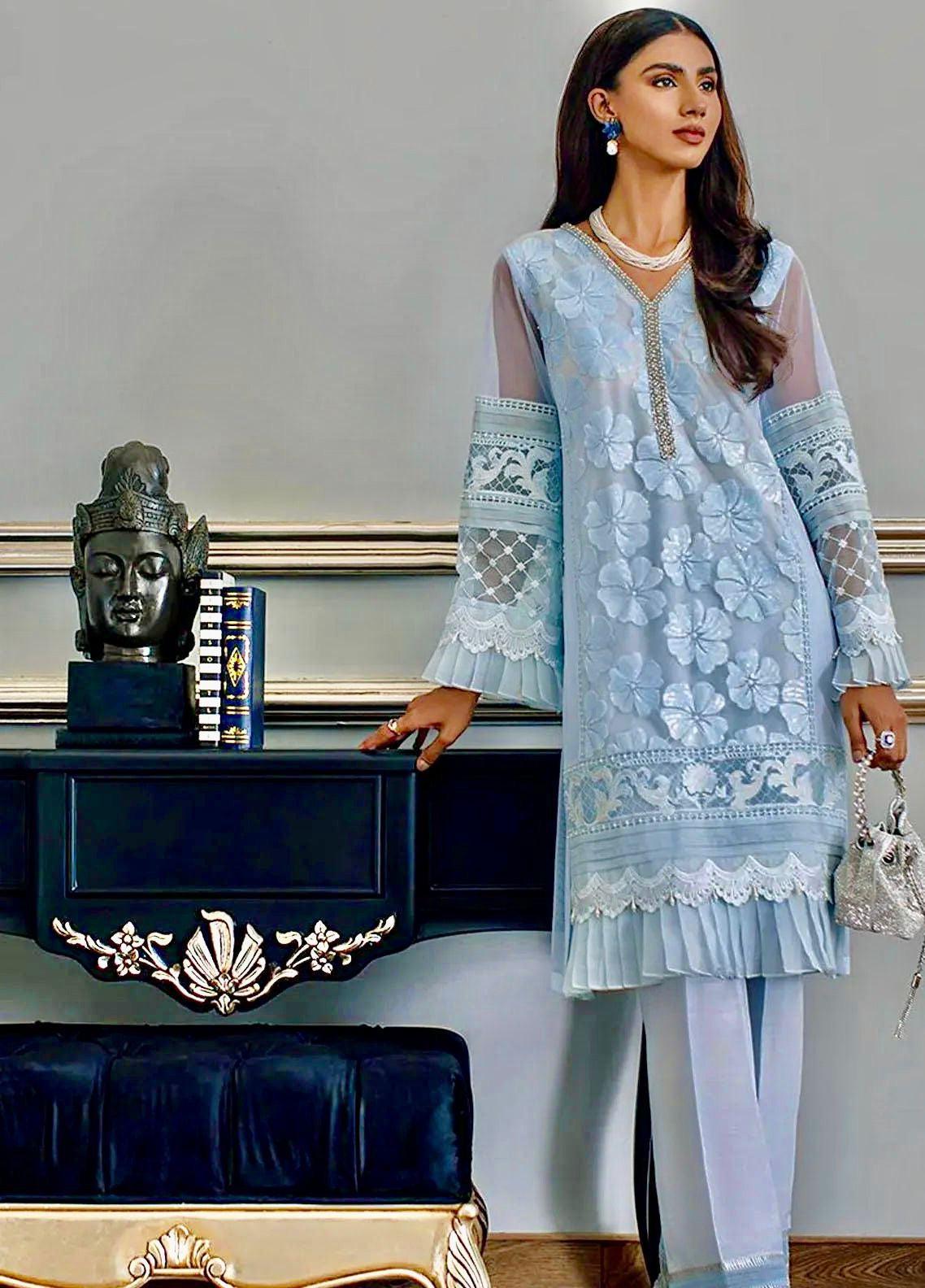 Mushq Organza Suit-Replica Suits-Replica Zone