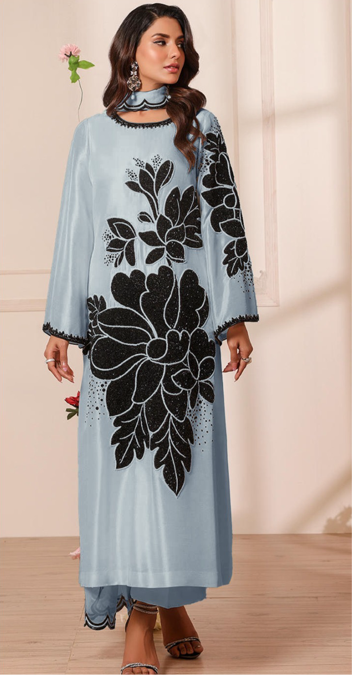 Nomi Ansari Silk Suit-Replica Suits-Replica Zone