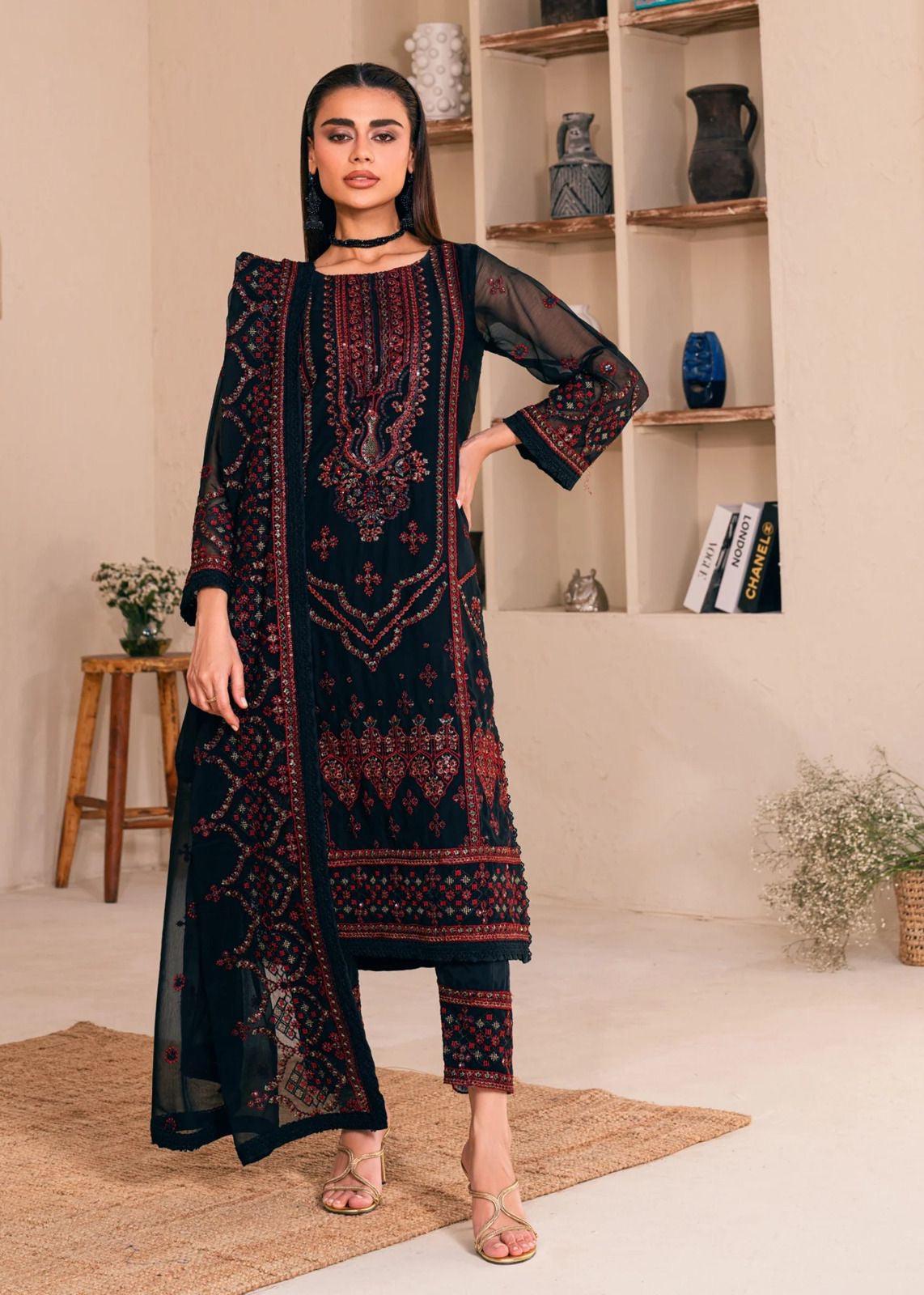 Noora Chiffon Suit-Replica Suits-Replica Zone