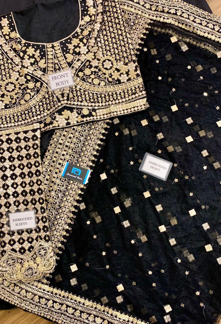 Qalamkar Net Saree-Bridal Suits-Replica Zone