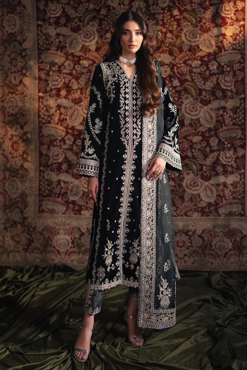 Qalamkar Velvet Suit-Replica Suits-Replica Zone