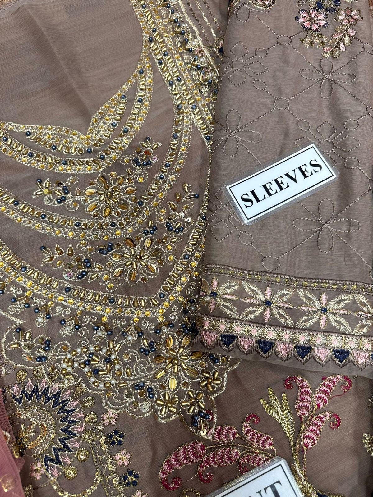 Ramsha Chiffon Suit-Replica Suits-Replica Zone