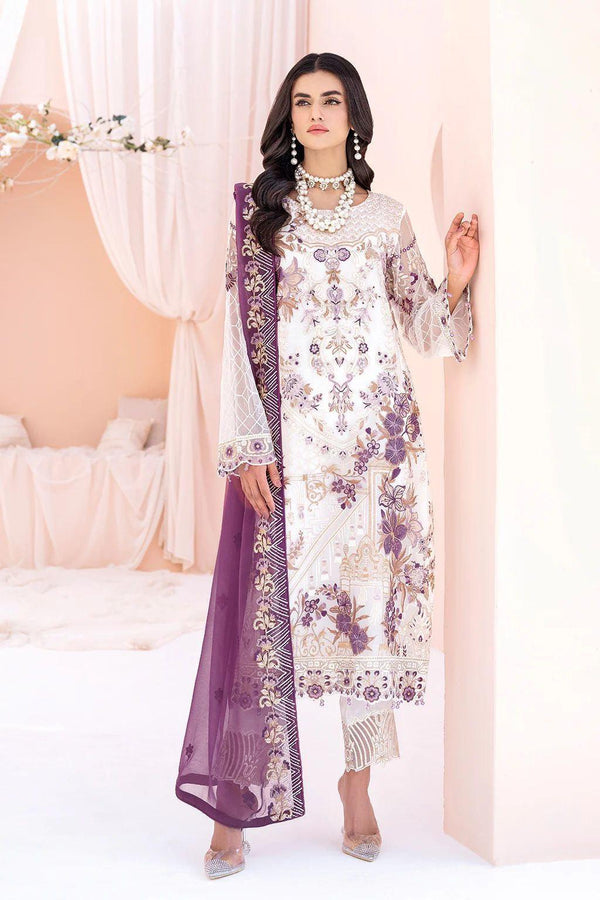 Ramsha Chiffon Suit-Replica Suits-Replica Zone