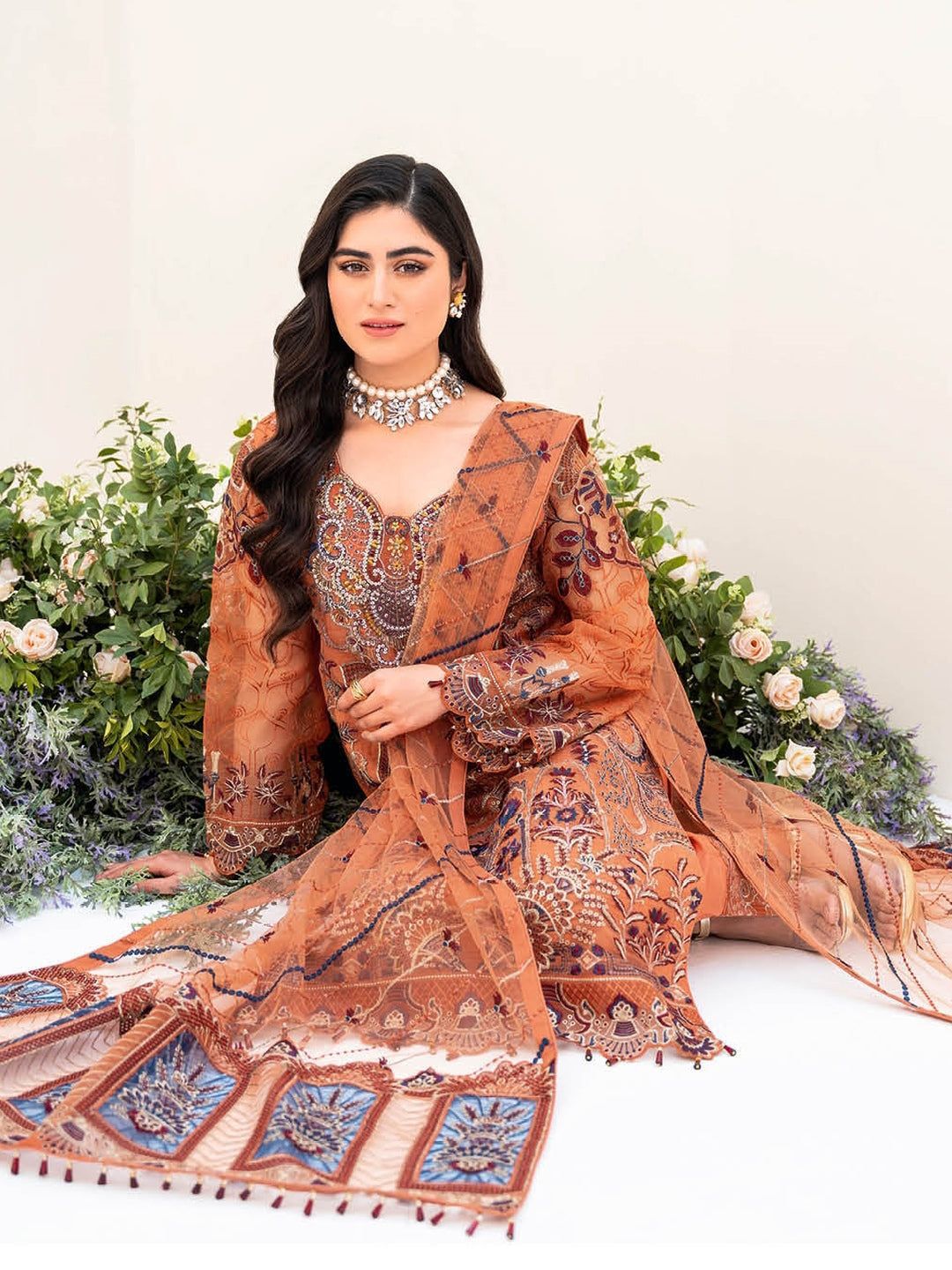 Ramsha-Orange-Organza-Replica Zone