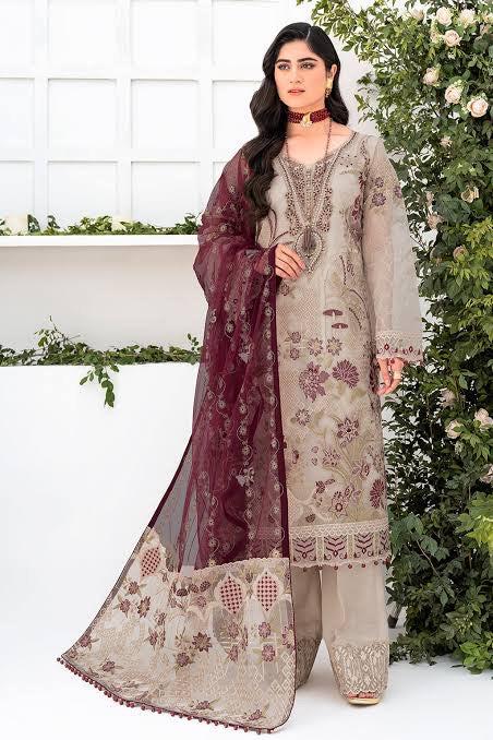 Ramsha Organza Suit-Replica Suits-Replica Zone