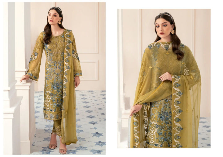 Ramsha Organza Suit-Replica Suits-Replica Zone