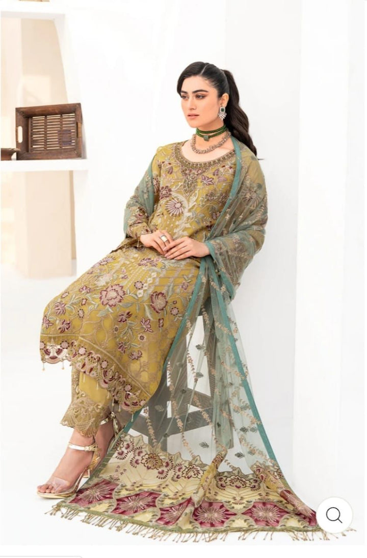 Ramsha Organza Suit-Replica Suits-Replica Zone