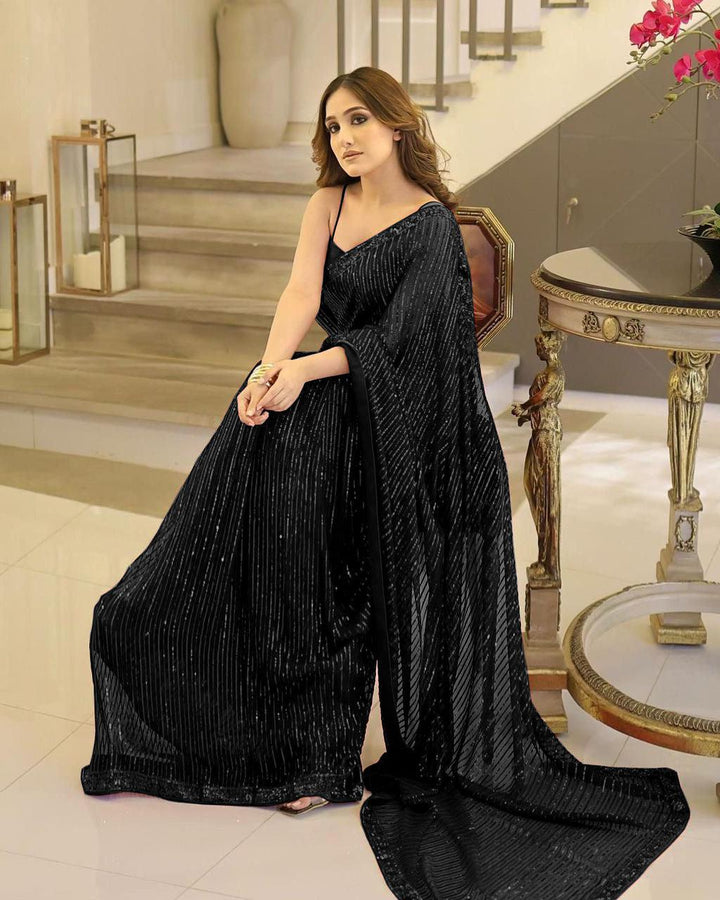 Saba Rajput Chiffon Saree-Bridal Suits-Replica Zone