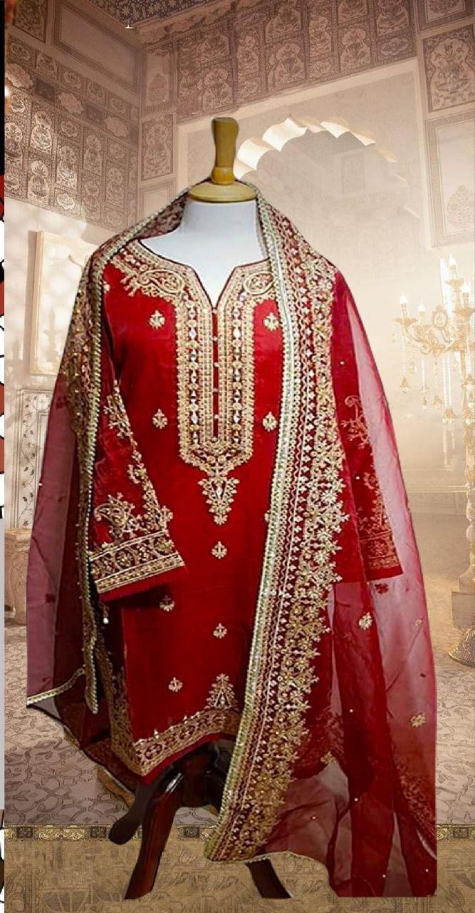 Sada Bahar Organza Suit-Replica Suits-Replica Zone