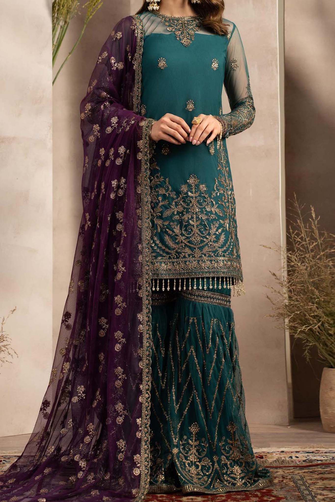 Saffana Chiffon Suit-Bridal Suits-Replica Zone