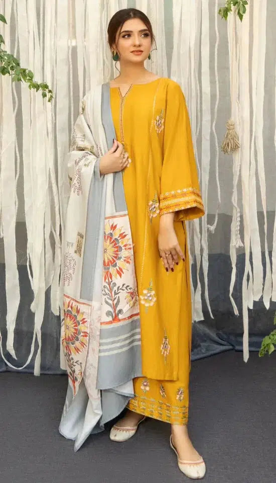 Sana Safinaz-Mustard-Cotton-Replica Zone