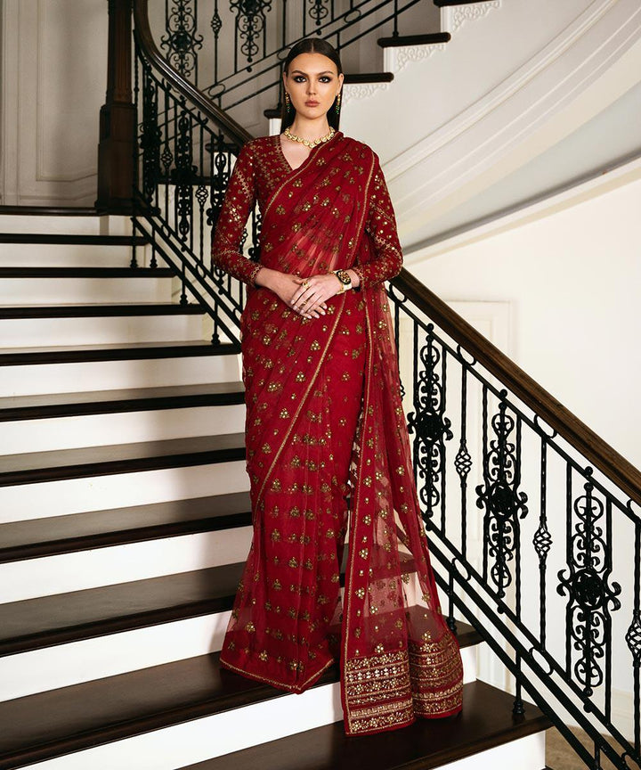 Sapphire Net Saree-Bridal Suits-Replica Zone