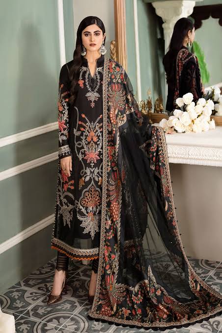 Sateen Lawn Suit-Lawn Suits-Replica Zone