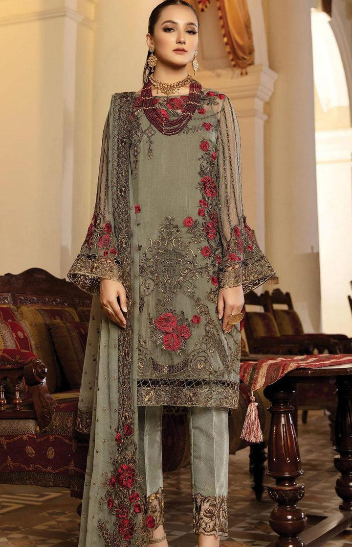 Serene Chiffon Suit-Replica Suits-Replica Zone