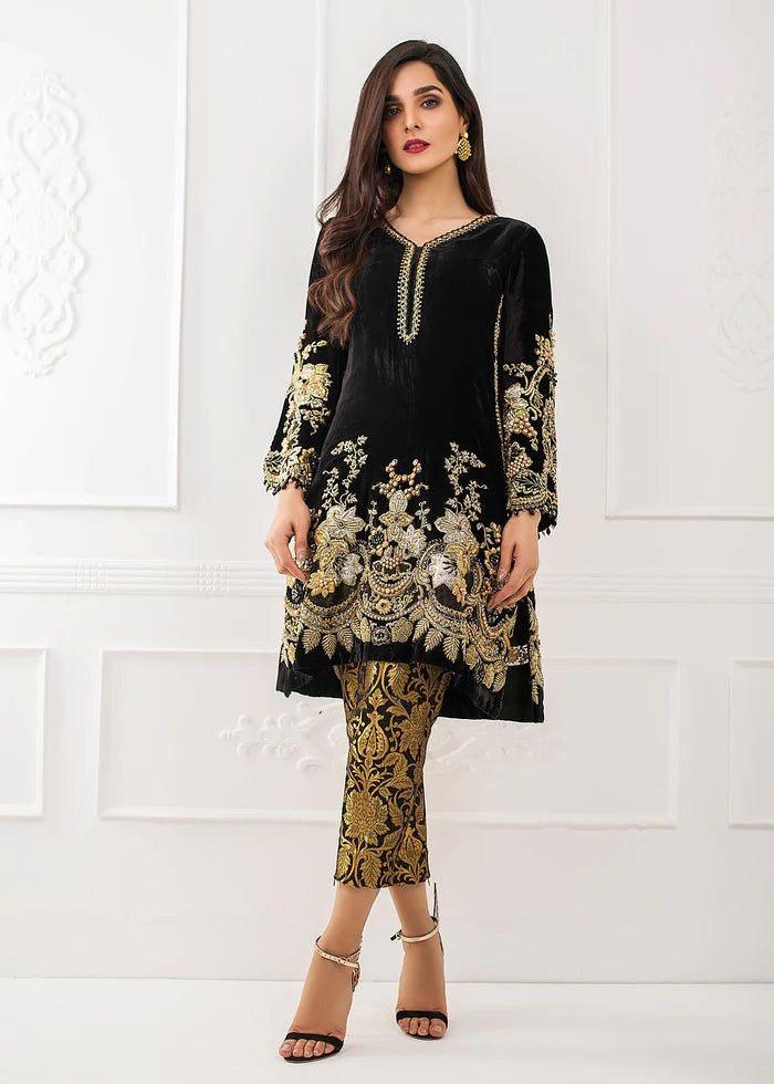 Tina Durrani Velvet Suit-Replica Suits-Replica Zone