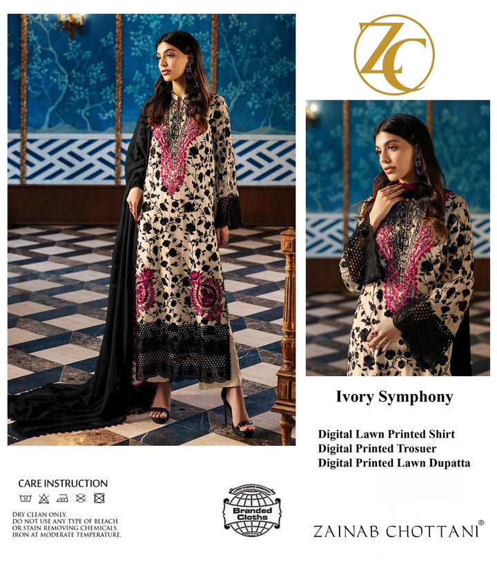 Zainab Chottani Lawn Suit-Sale Suits-Replica Zone