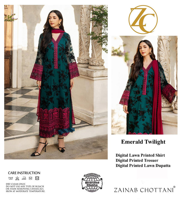 Zainab Chottani Lawn Suit-Sale Suits-Replica Zone