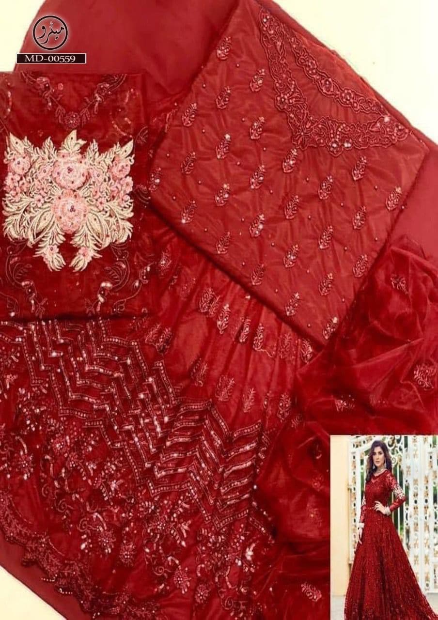 Zainab Chottani Net Frock-Bridal Suits-Replica Zone