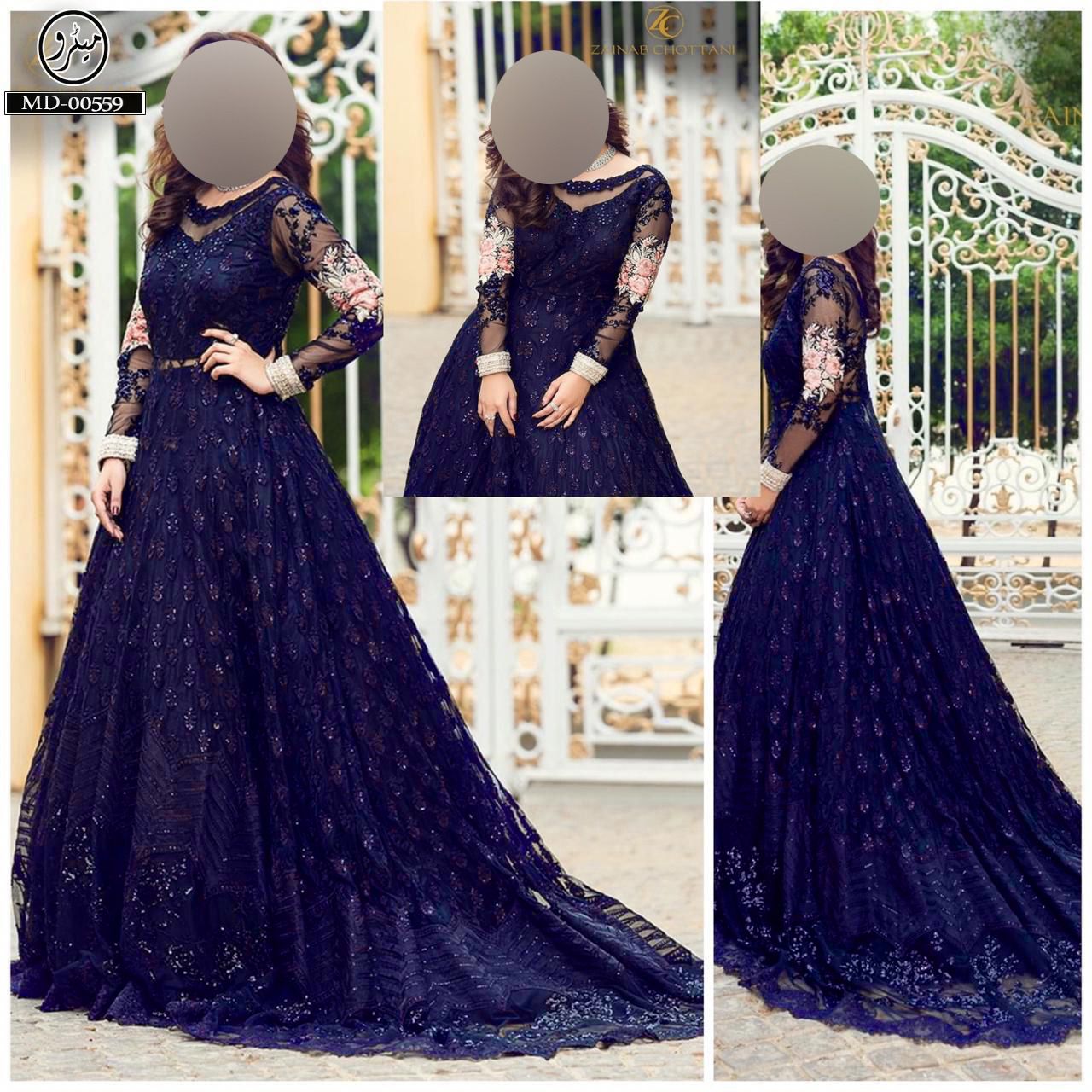 Zainab Chottani Net Maxi-Bridal Suits-Replica Zone