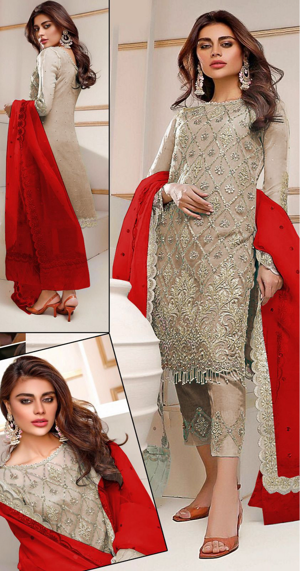 Zainab Chottani Organza Suit-Replica Suits-Replica Zone