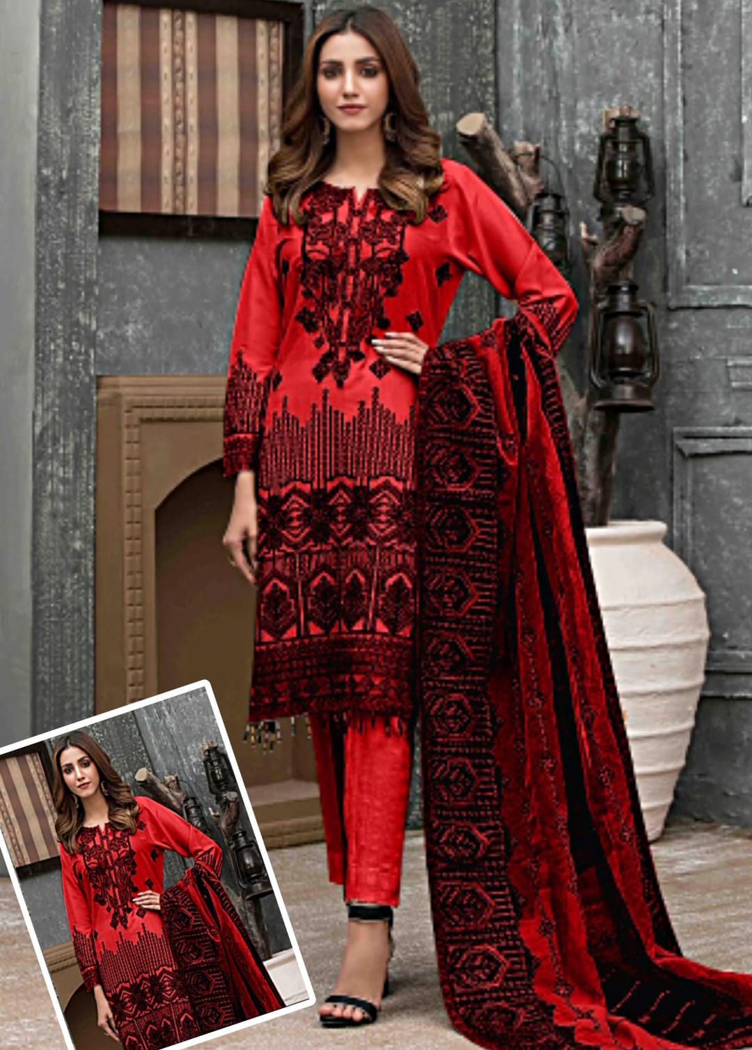 Zarif-Red-Organza-Replica Zone